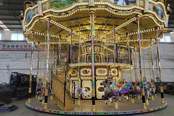 new double decker carousel built by Dinis factory