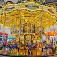 48 seats double decker merry go round ride
