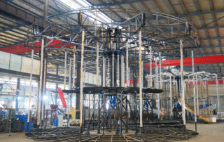 double decker carousel frame in Dinis workshop