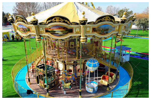 amusement park double storey merry go round ride