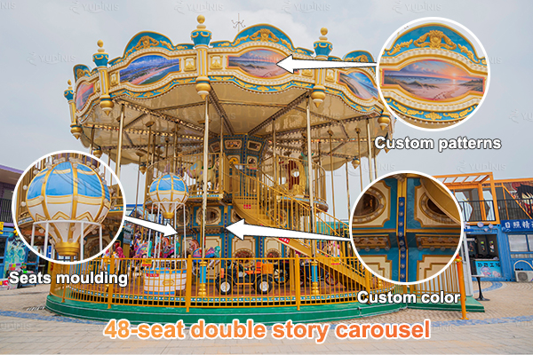 customized 2 story carousel for our client