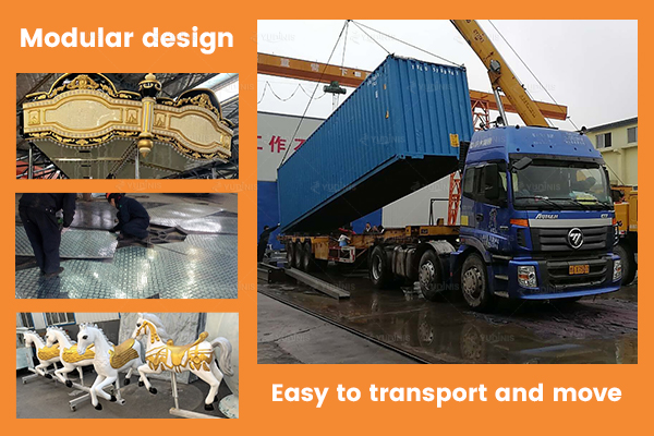 Dinis desenho modular do passeio de carrossel