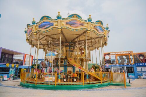 Dinis outdoor two story merry go round ride