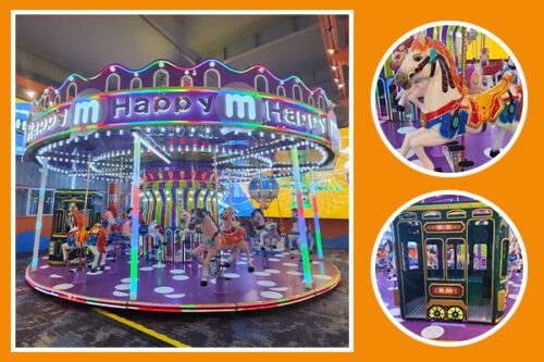 Dinis purple carnival amusement carousel