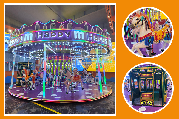 Dinis purple carnival amusement carousel